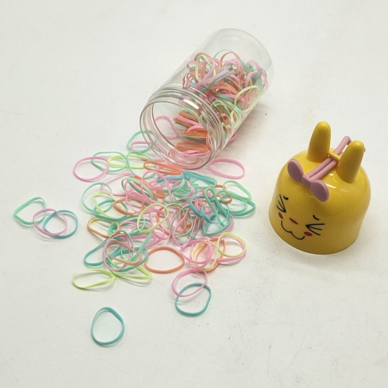 Sunshine Department Store's Korean candy-colored strong stretch can hair tie, colorful elastic hair band, disposable rubber band Item Picture