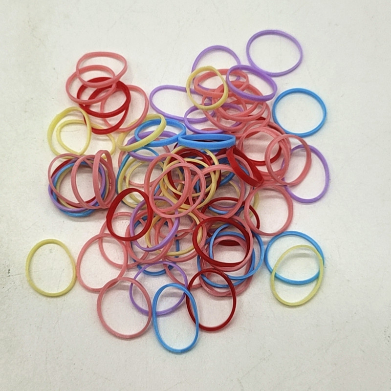 Sunshine Department Store's cute and portable disposable rubber band women's hair tie, Korean-style hair tie, and colorful hair tie Application Scenario