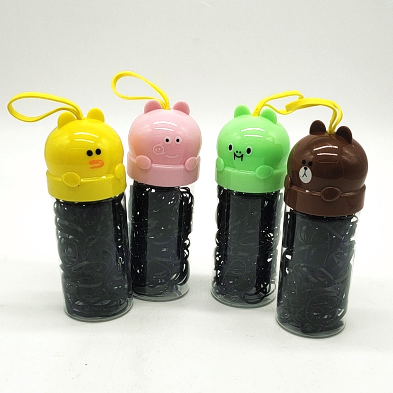 Sunshine Department Store Korean candy Salad, continuous hair tie, colorful elastic black hair tie, hair band, disposable rubber band details Picture