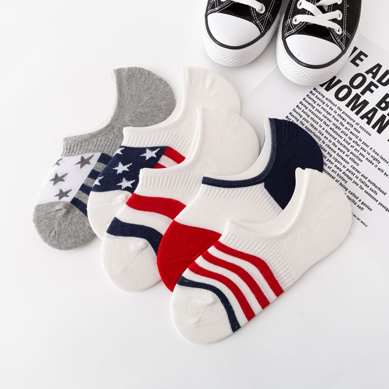 Calcetines hombre primavera verano nuevo rayas patchwork crash color sudor absorbente transpirable tendencia versátil deporte casual fábrica al por mayor Item Picture