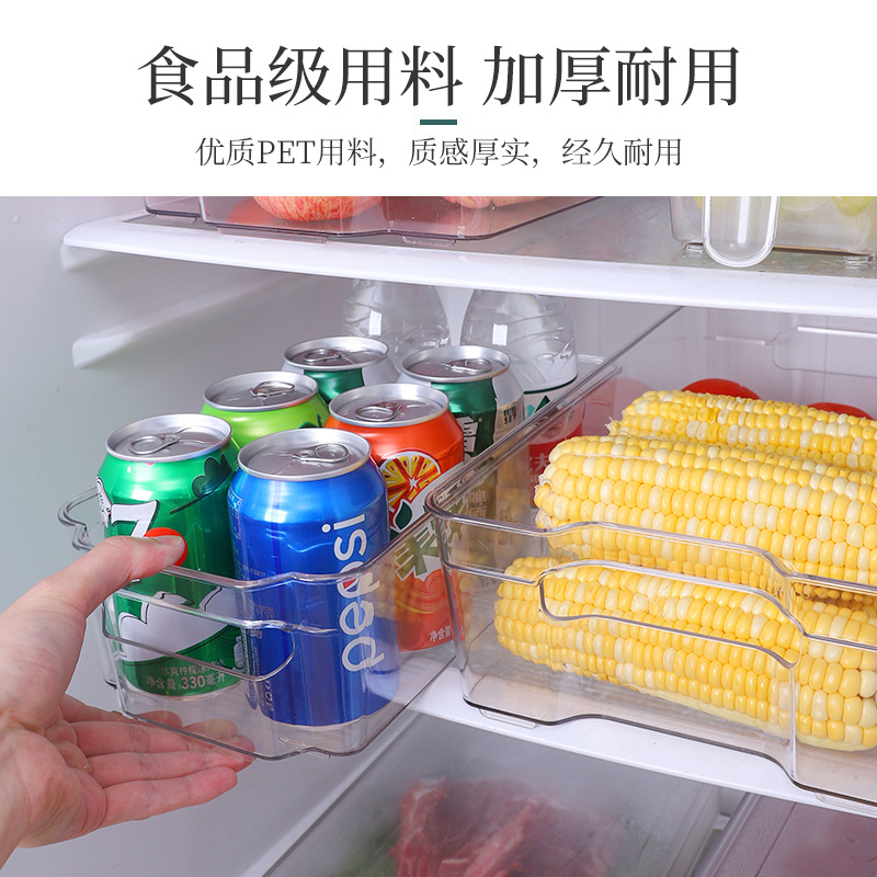 35823 cajón refrigerador caja de almacenamiento de plástico transparente sellado frutas y verduras organizar caja fresca caja de almacenamiento de huevo PET espesado Specification image