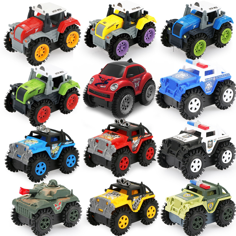 Cartoon educational electric dump truck, children's stunt car, flip toy car, electric toy car, 1-5 yuan, street stall thumbnail