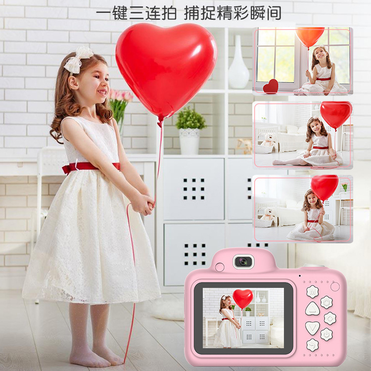 Cross-border children's digital camera, small single-lens reflex toys for boys and girls, students can take photos and print high-definition Polaroid Specification drawing