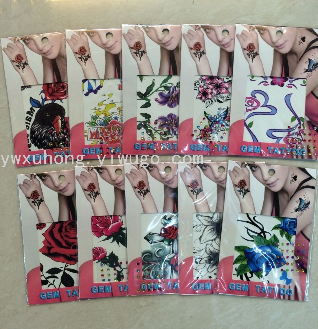 Waterproof personalized diamond-patterned floral dragon, tiger, leopard and scorpion tattoo stickers, shoulder stickers and back stickers Specification image