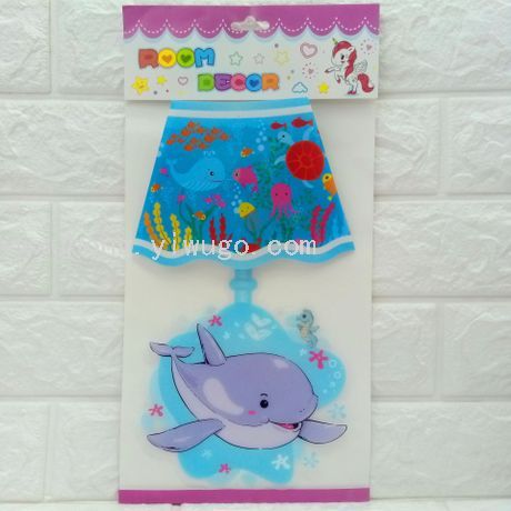 New cartoon swing chandelier, creative button switch sticker, children's desk lamp, bedroom bedside decorative desk lamp sticker