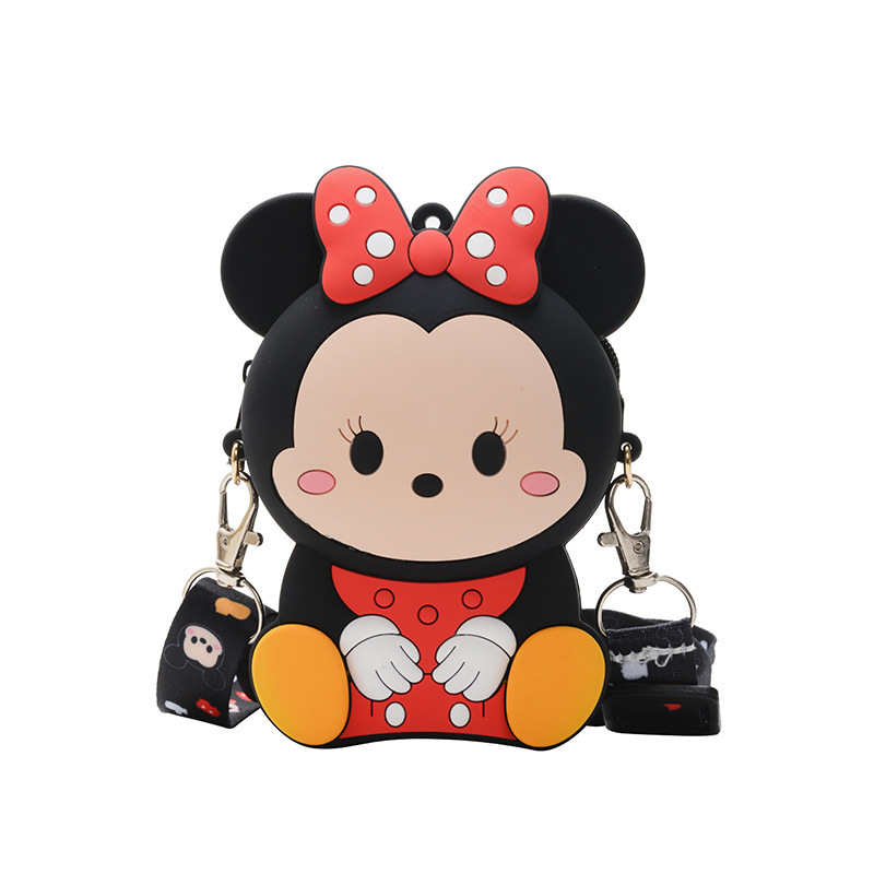 Children's bags, cute cartoon silicone girls' bags, crossbody bags, fashionable and stylish little girl baby crossbody bags Item Picture