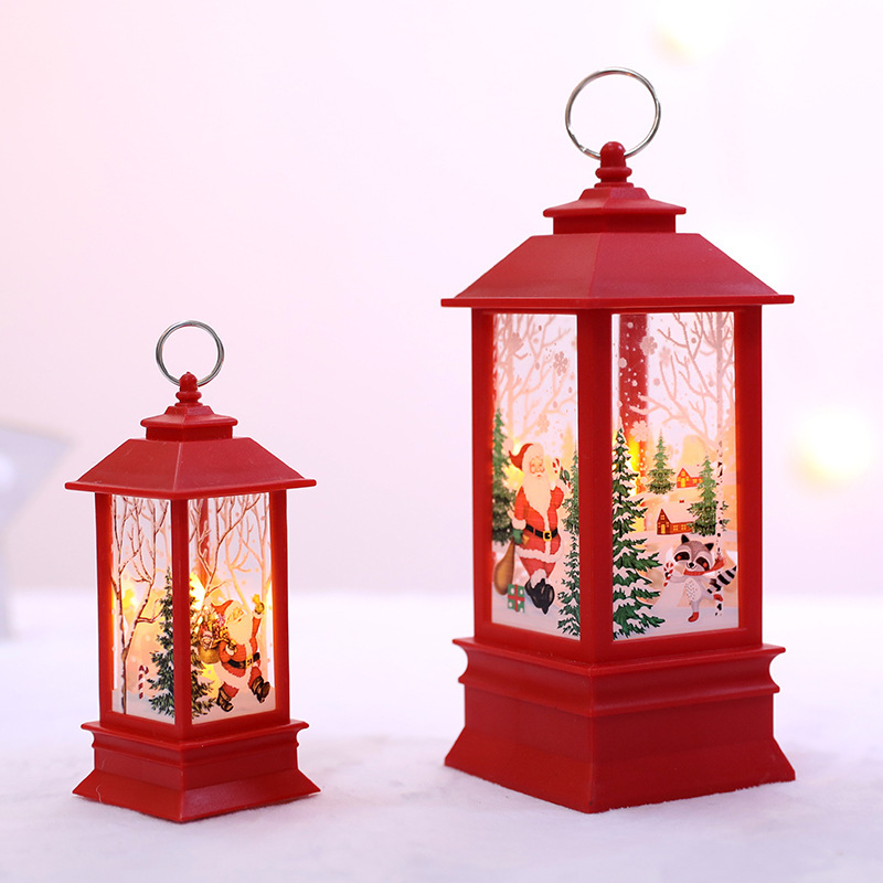 Christmas small wind lamps, simulated flame lamps, hand-held lamps, small oil lamps, decorative handicrafts and ornaments Specification image