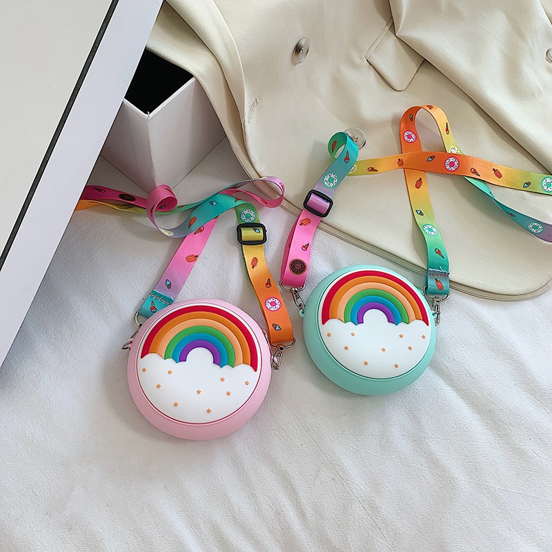 New children's bags: Cute princess crossbody bag for girls, stylish single-shoulder bag, coin purse, and silicone bags for boys and girls Specification image