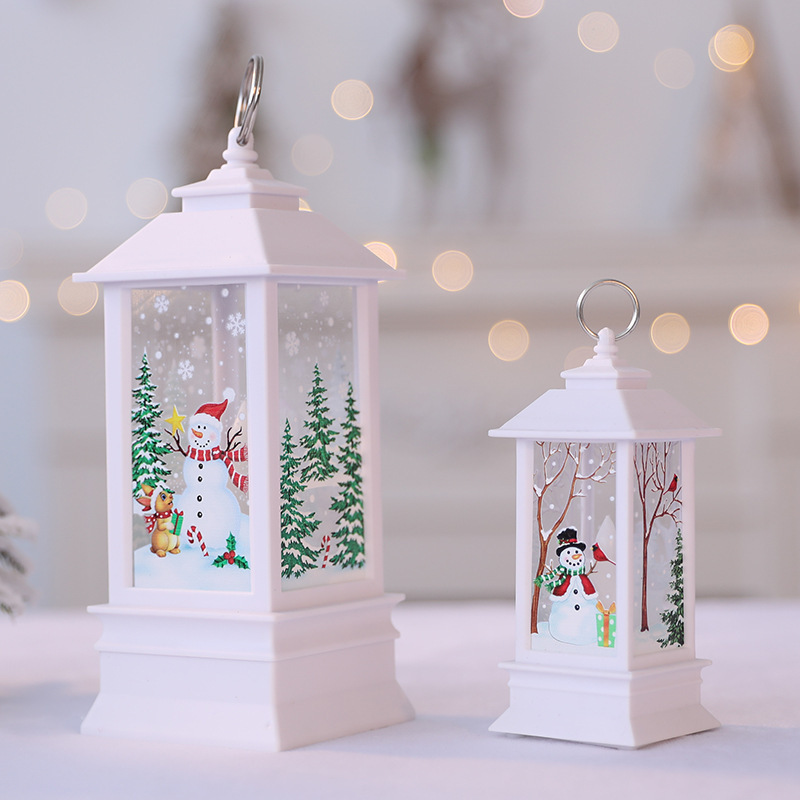 Christmas small wind lamps, simulated flame lamps, hand-held lamps, small oil lamps, decorative handicrafts and ornaments details Picture
