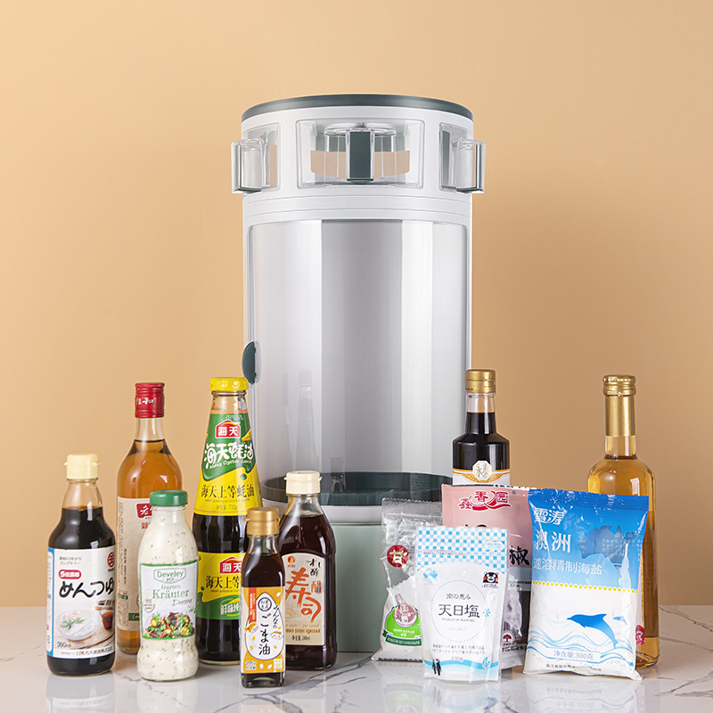 Kitchen multi-functional rotating storage rack, circular seasoning rack, multi-functional storage rack details Picture