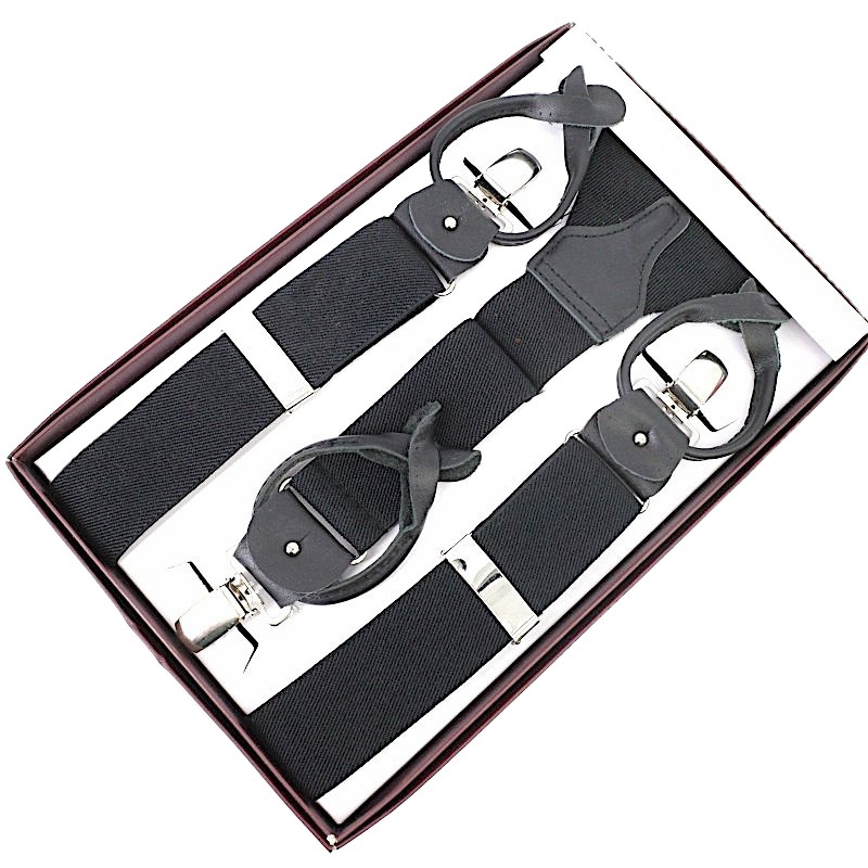 Doble uso en el sentido de las agujas de la cabeza capa de piel de vacuno orejas correas negras lona duradera alta elasticidad elástico correas para hombre Item Picture