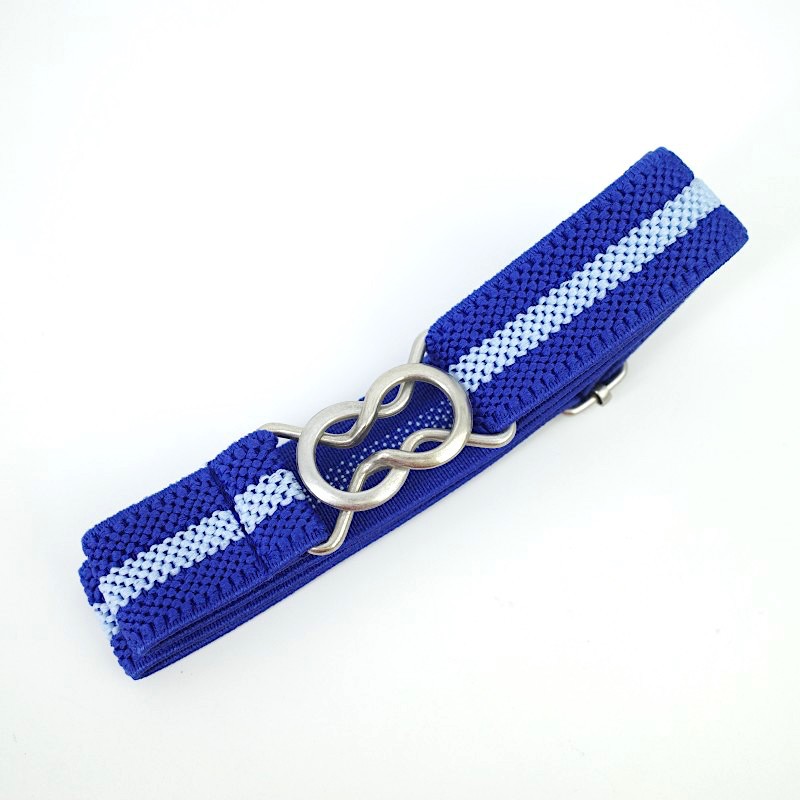 Fashionable button-down children's belt, elastic woven belt, figure-eight buckle children's elastic and tight accessory belt Application Scenario