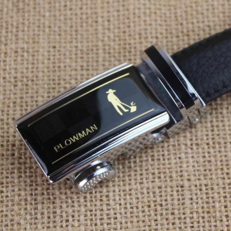 New genuine leather men's belt, automatic buckle, thin cowhide waist belt, fashionable and versatile, cowhide waist accessory manufacturer wholesale