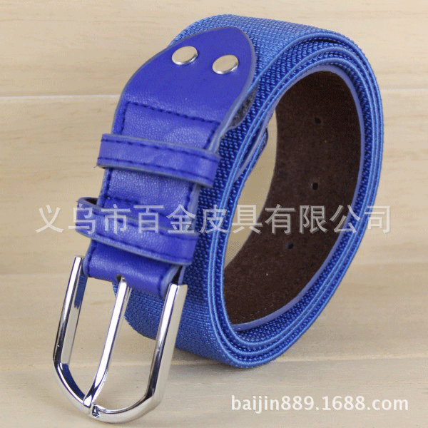 Baijin 3.8 high-elasticity alloy buckle belt, simple packaging, fashionable pin buckle elastic waist belt, adult waist accessory