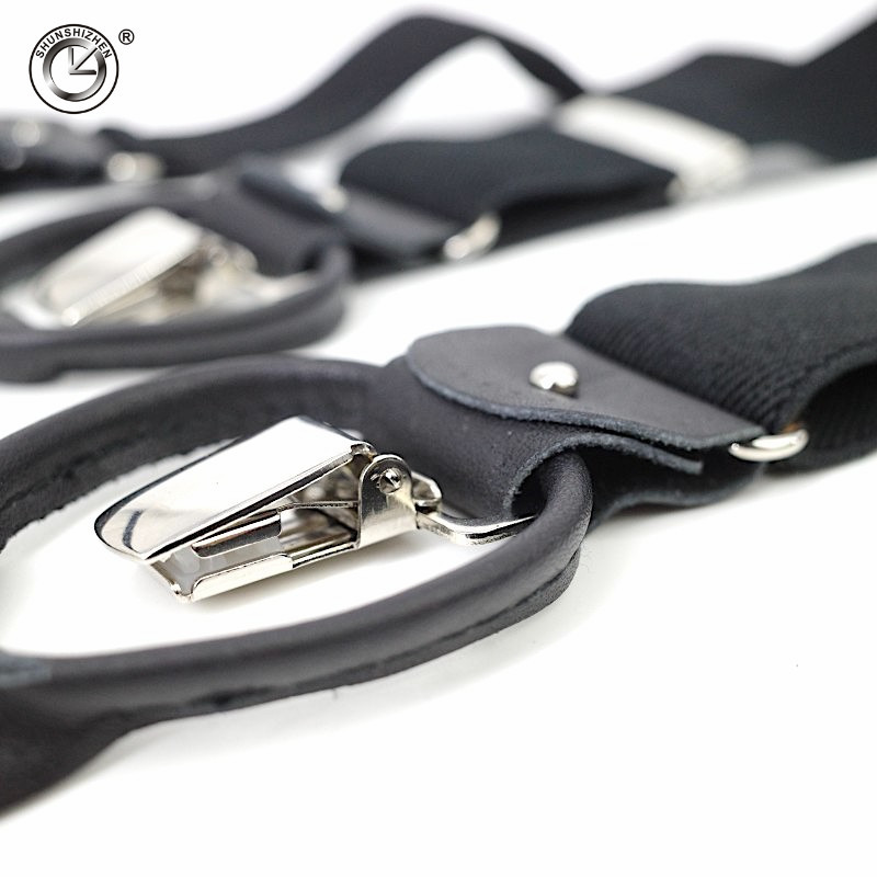 Doble uso en el sentido de las agujas de la cabeza capa de piel de vacuno orejas correas negras lona duradera alta elasticidad elástico correas para hombre Application Scenario
