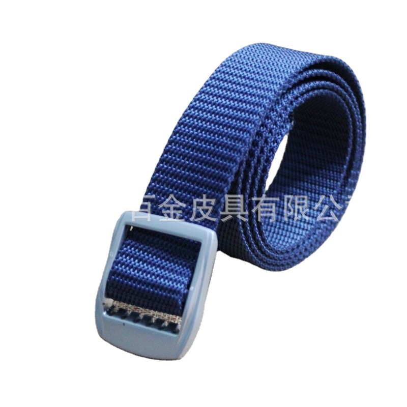 Rectangular V-neck buckle belt, military training military green camouflage elastic belt, men's and women's canvas sports belt Item Picture