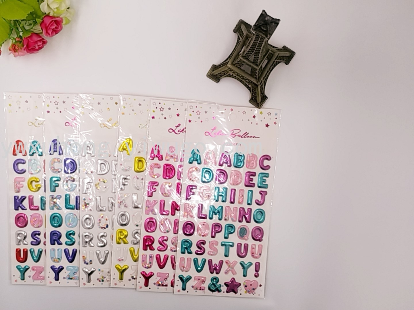 Novelty stickers, numbers, letters, gilding, rocking stickers, swing stickers, three-dimensional sequined stickers, stickers YD-C