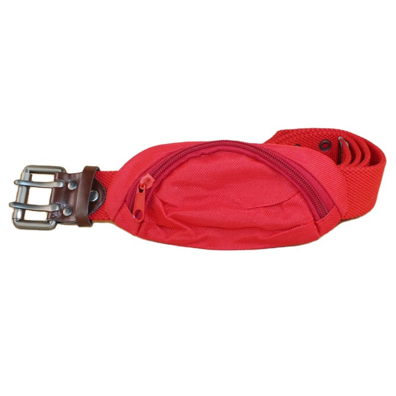 Moda y cómodo color sólido lona cinturón para adultos tejido cinturón de pantalón con botones de la cintura adorno fabricante al por mayor casual cinturón Item Picture