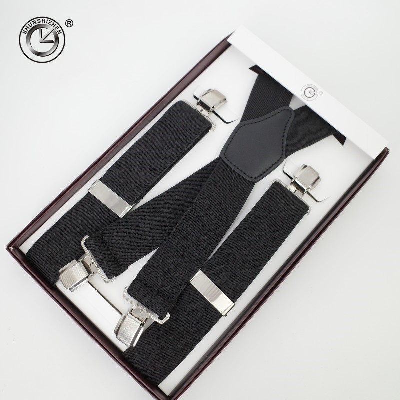 En el sentido de las agujas del reloj alta resistencia cuatro clips elástico correa para adultos fácil de montar simple moda colgante pantalón con correa correa fuente transfronteriza