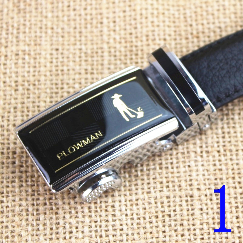 New genuine leather men's belt, automatic buckle, thin cowhide waist belt, fashionable and versatile, cowhide waist accessory manufacturer wholesale details Picture