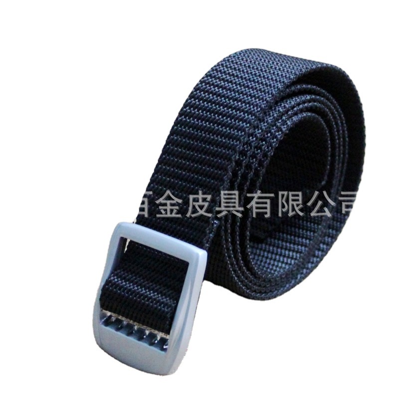 Rectangular V-neck buckle belt, military training military green camouflage elastic belt, men's and women's canvas sports belt details Picture