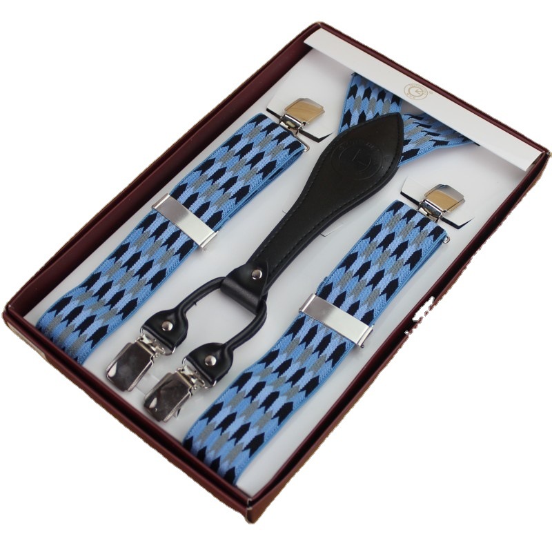 Reloj hombre adulto accesorios clips alta elasticidad colgantes con cuatro clips fabricante suministro de correas pantalones con correas clip Application Scenario