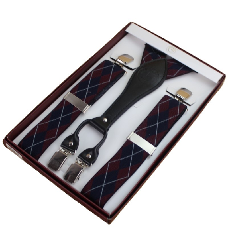 Reloj hombre adulto accesorios clips alta elasticidad colgantes con cuatro clips fabricante suministro de correas pantalones con correas clip Item Picture