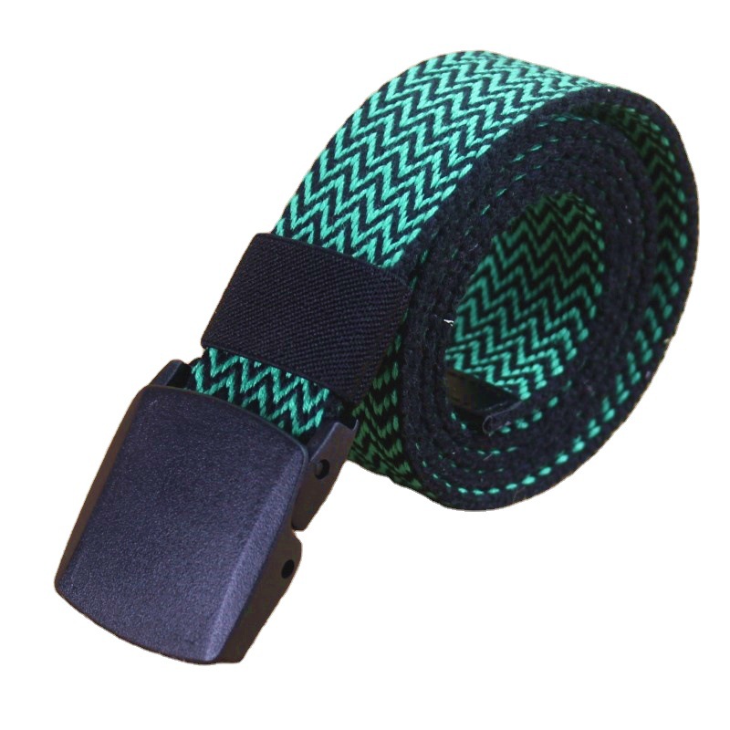 2020 new fashionable men's retro belt with wavy pattern elastic belt and square buckle men's belt Application Scenario