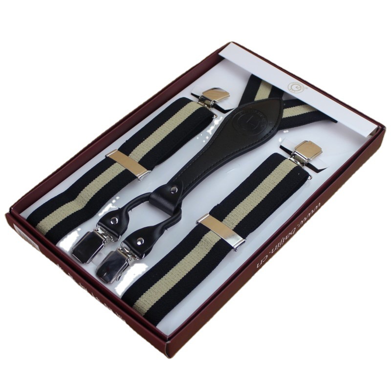 Reloj hombre adulto accesorios clips alta elasticidad colgantes con cuatro clips fabricante suministro de correas pantalones con correas clip Specification image