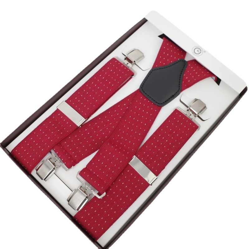En el sentido de las agujas del reloj alta resistencia cuatro clips elástico correa para adultos fácil de montar simple moda colgante pantalón con correa correa fuente transfronteriza Item Picture