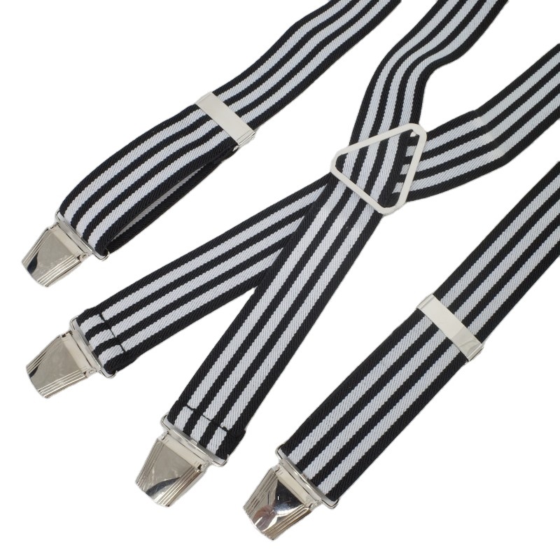 Clockwise British-style casual X-shaped shoulder strap, trendy men's 4-clip hanging belt, adult strong elastic strap Application Scenario