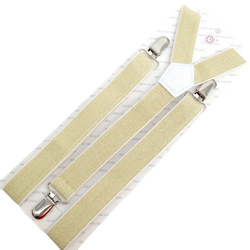 Clockwise, direct supply from the manufacturer, fashionable women's sling belts, gold and silver wire elastic bands for young adults, 3-clip shoulder straps