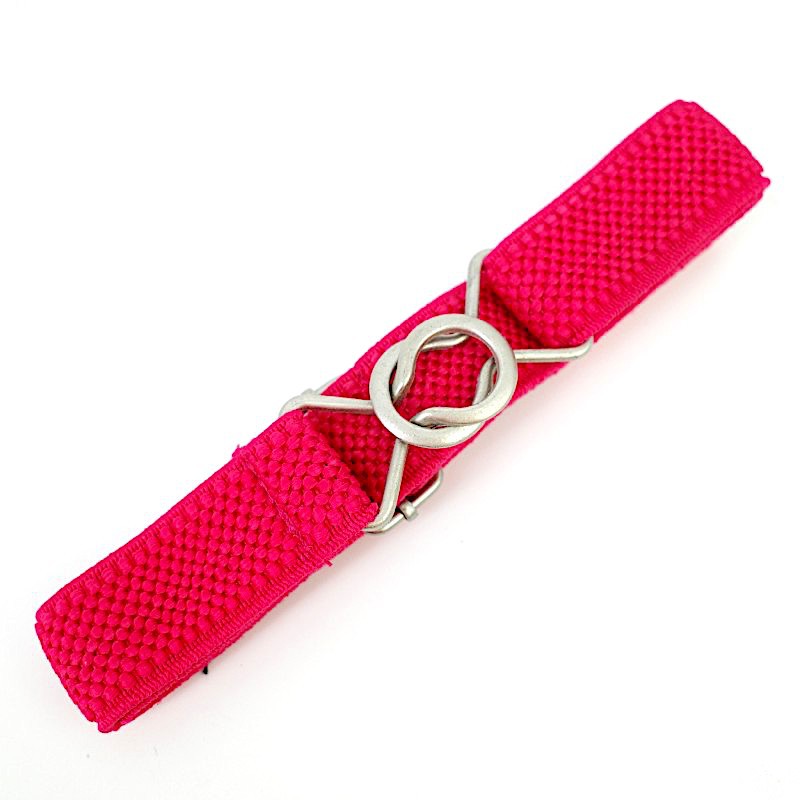 Fashionable button-down children's belt, elastic woven belt, figure-eight buckle children's elastic and tight accessory belt Item Picture