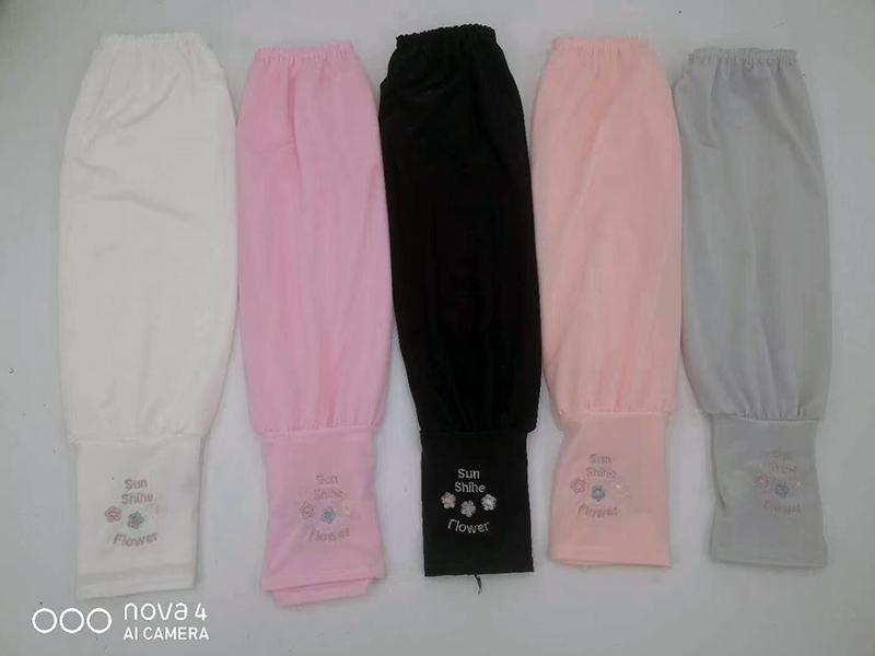 H1733 Fashionable embroidered ice sleeves, summer cool sleeves, UV-resistant gloves, arm covers, Yiwu 2 yuan Specification image