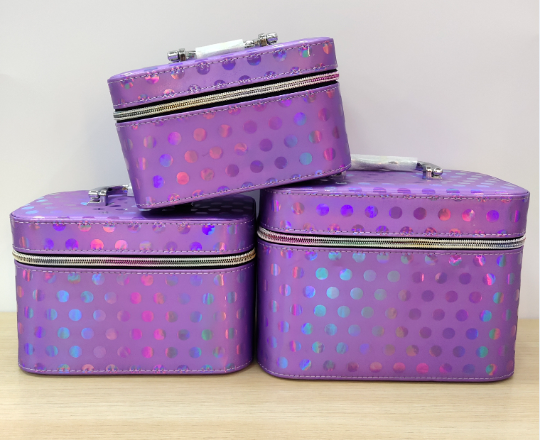 Adiva's new high-end large-capacity three-piece makeup portable travel storage waterproof toiletry bag Item Picture