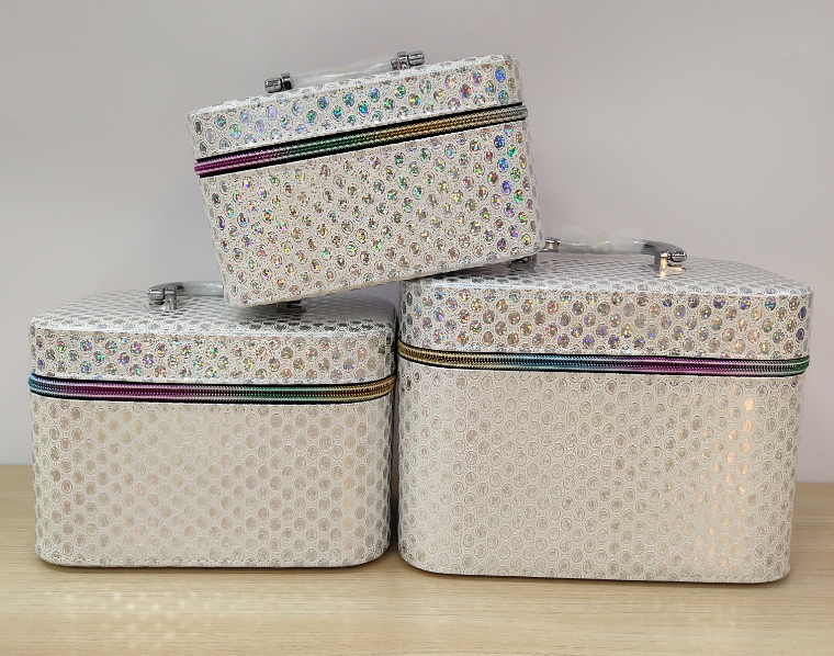 Adiva's new high-end large-capacity three-piece makeup portable travel storage waterproof toiletry bag details Picture