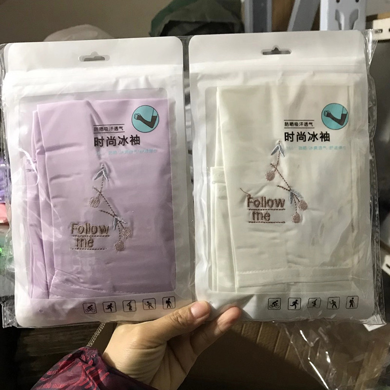 H1733 Fashionable embroidered ice sleeves, summer cool sleeves, UV-resistant gloves, arm covers, Yiwu 2 yuan Item Picture