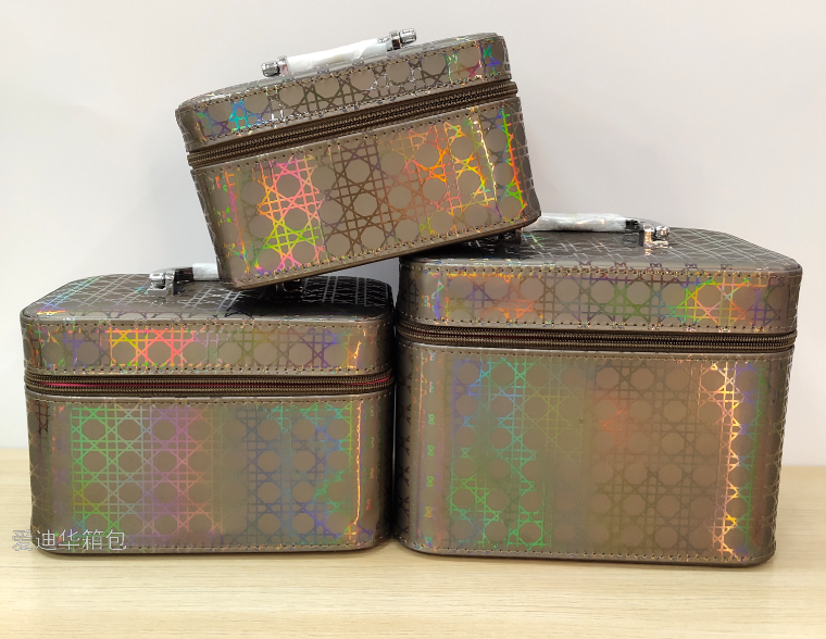 The new hexagonal pattern large-capacity three-piece set of cosmetic portable travel storage waterproof toiletry bag from Adiva Item Picture