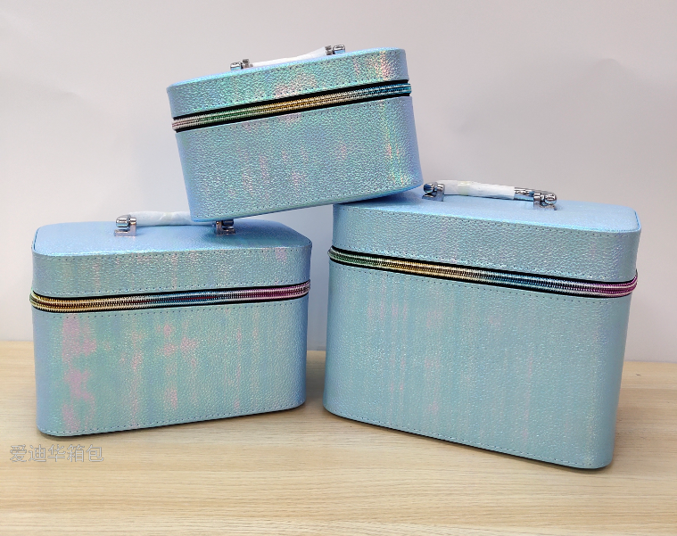 The new large-capacity three-piece makeup portable travel storage waterproof toiletry bag with lychee pattern from Aidihua details Picture