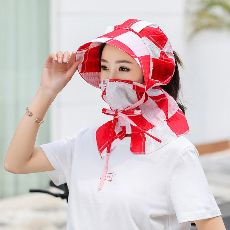 Sun hat, cycling sun protection, women's summer tea-picking hat, new UV-resistant outdoor sun hat, light and breathable style details Picture