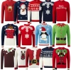 Custom-made Christmas sweaters from Europe and America, Amazon autumn and winter new loose and casual plus-size knitted sweaters with deer patterns Item Picture