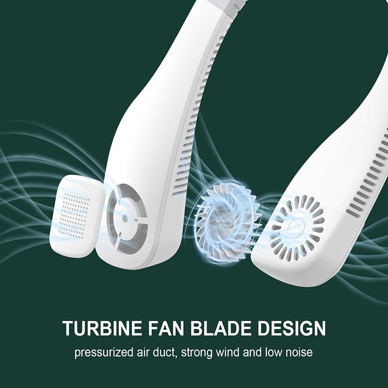 The 2022 new F6 bladeless neck-hanging fan is a lazy person's travel neck-hanging fan for outdoor and indoor sports Specification drawing