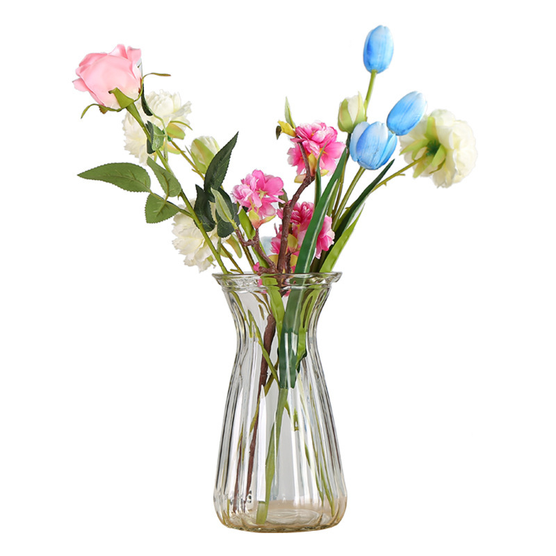 Manufacturers Wholesale European Simple Glass Vase Home Office Decoration Hydroponic Vase Large Decoration Multi-Color Item Picture