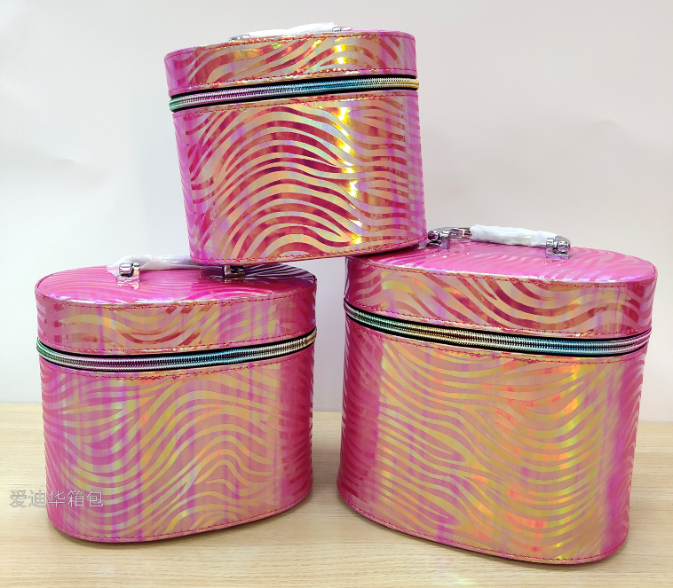 Adiva's new zebra-patterned large-capacity three-piece makeup portable travel storage waterproof toiletry bag Item Picture