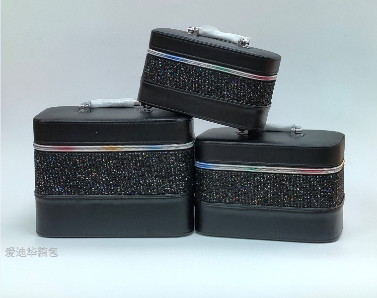 The new large-capacity three-piece makeup bag from Adiwa is a portable travel storage and waterproof toiletry bag Specification image