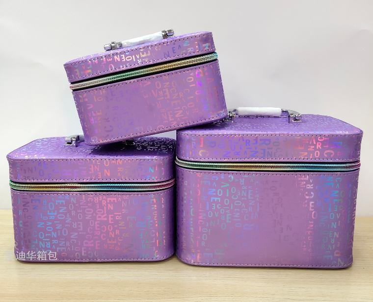 The new square letter pattern large-capacity three-piece set cosmetic portable travel storage waterproof toiletry bag from Adiva Specification image