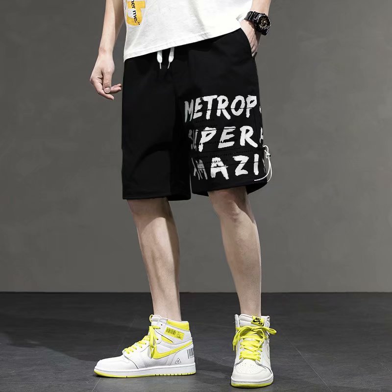 The pink sporty large underpants of the men's foreign trade trendy brand in the summer are thin, loose and cool, with a five-piece suit for men's fashion Specification image
