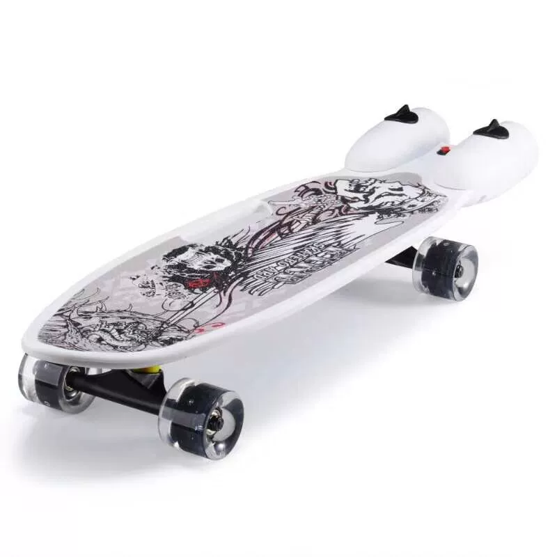 Factory direct sales of new four-wheel PU flash wheels for beginners, new model with spray, cool music, children's fish board wholesale Application Scenario