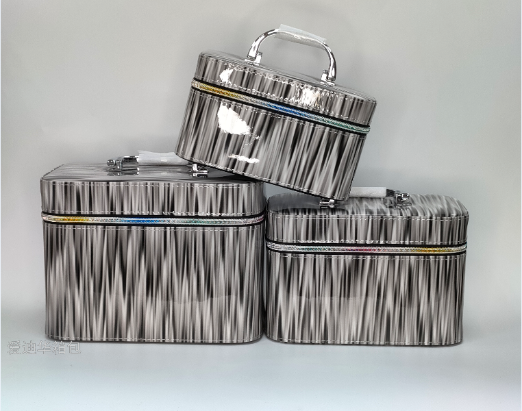 The new gradient pattern large-capacity three-piece makeup portable travel storage waterproof toiletry bag from Adiva Specification image