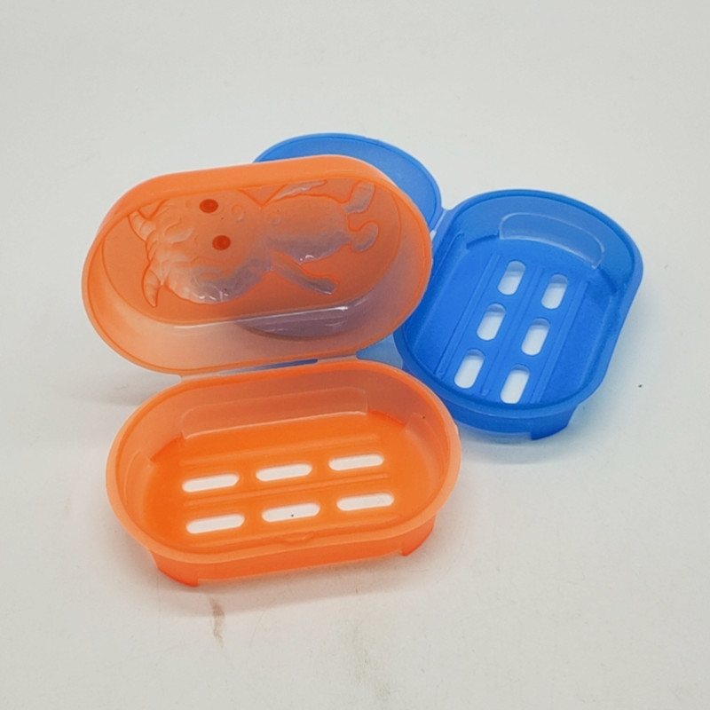 Sunshine Department Store Cartoon Draining Soap Box, travel creative plastic soap box, affordable 2PC, with lid, waterproof and durable Application Scenario